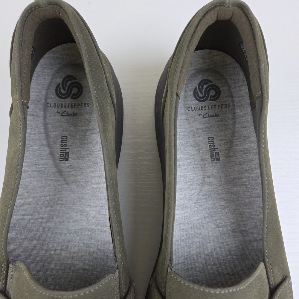 Clarks Cloud Steppers Sillian 2.0 Hope Green Comfort Penny Loafers Wmns Sz 11 W - Picture 6 of 14